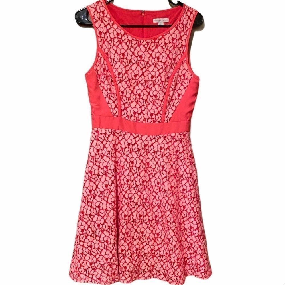 New York & Company Pink Floral Dress 4 Sleeveless